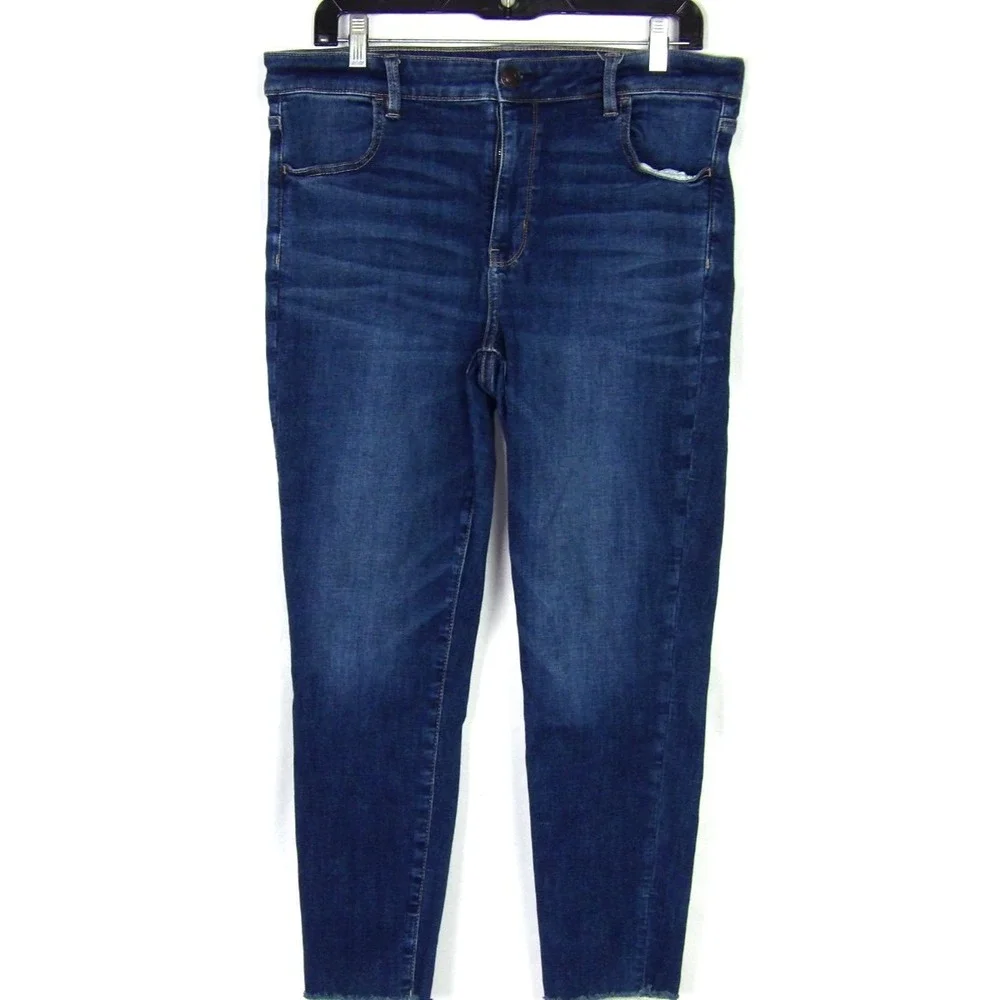 American Eagle High Rise Jegging Crop‎ Stretch Denim Jeans Women's 16